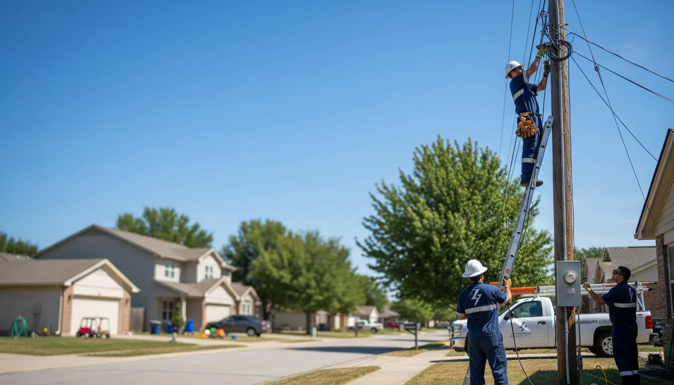 Residential electrician providing installation services in Natalia, TX
